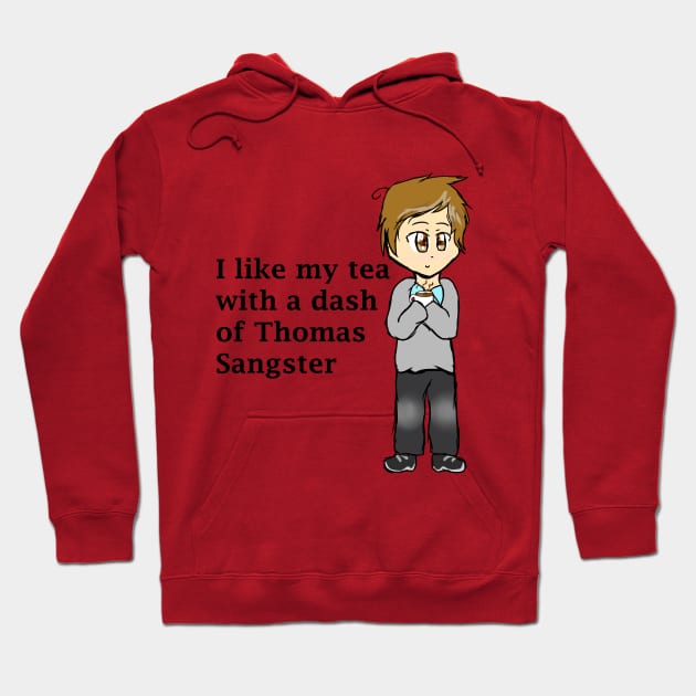 I like my tea with a dash of Thomas Sangster Hoodie by oh_shoot_arts